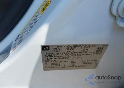 2014 Chevrolet Equinox 1Lt from USA, damaged, VIN 2GNFLFEK0E6332296